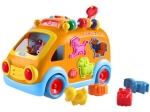 Edukacyjny autobus sorter + klocki, SORTER, KLOCKI, AUTOBUS, ZWIERZĄTKA
