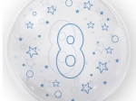 BALON 45 CM CYFRA 8 ROK GWIAZDKI NIEBIESKI DO HELU TUBAN TB3641